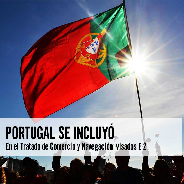 Portugal se incluyó en el Tratado de Comercio y Navegación