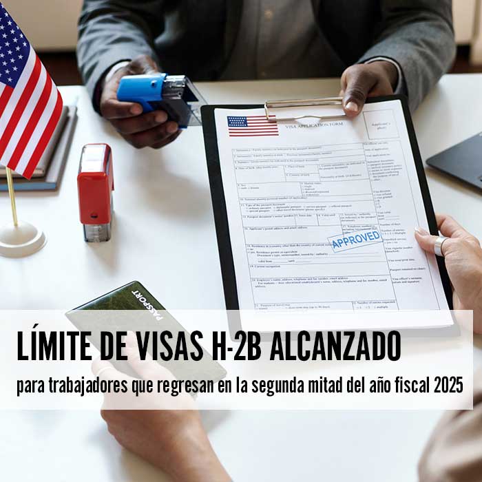 Límite de visas H-2B alcanzado para trabajadores