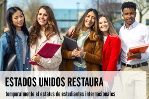 Estados Unidos restaura temporalmente el estatus de estudiantes