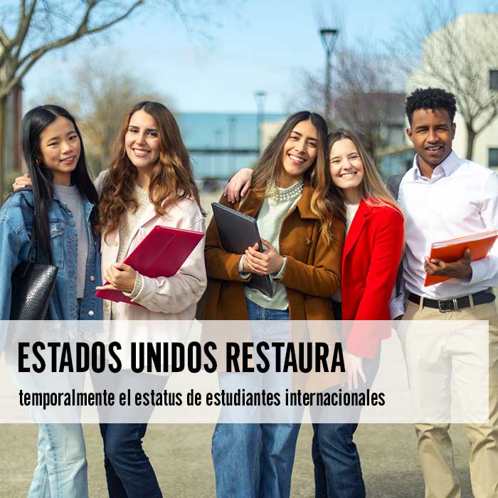 Estados Unidos restaura temporalmente el estatus de estudiantes