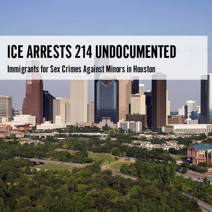 ICE Arrests 214 Undocumented Immigrants for Sex Crimes