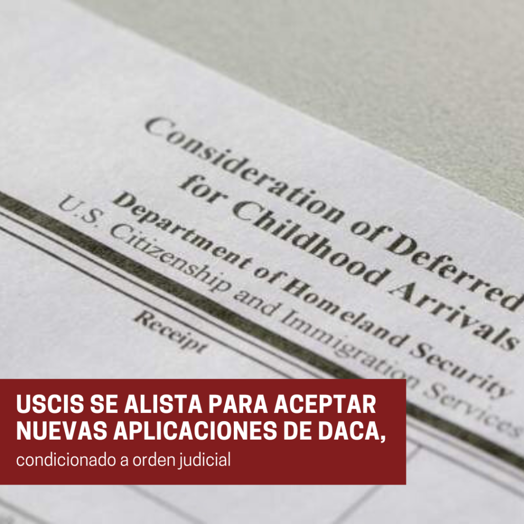 USCIS se alista para aceptar nuevas aplicaciones de DACA