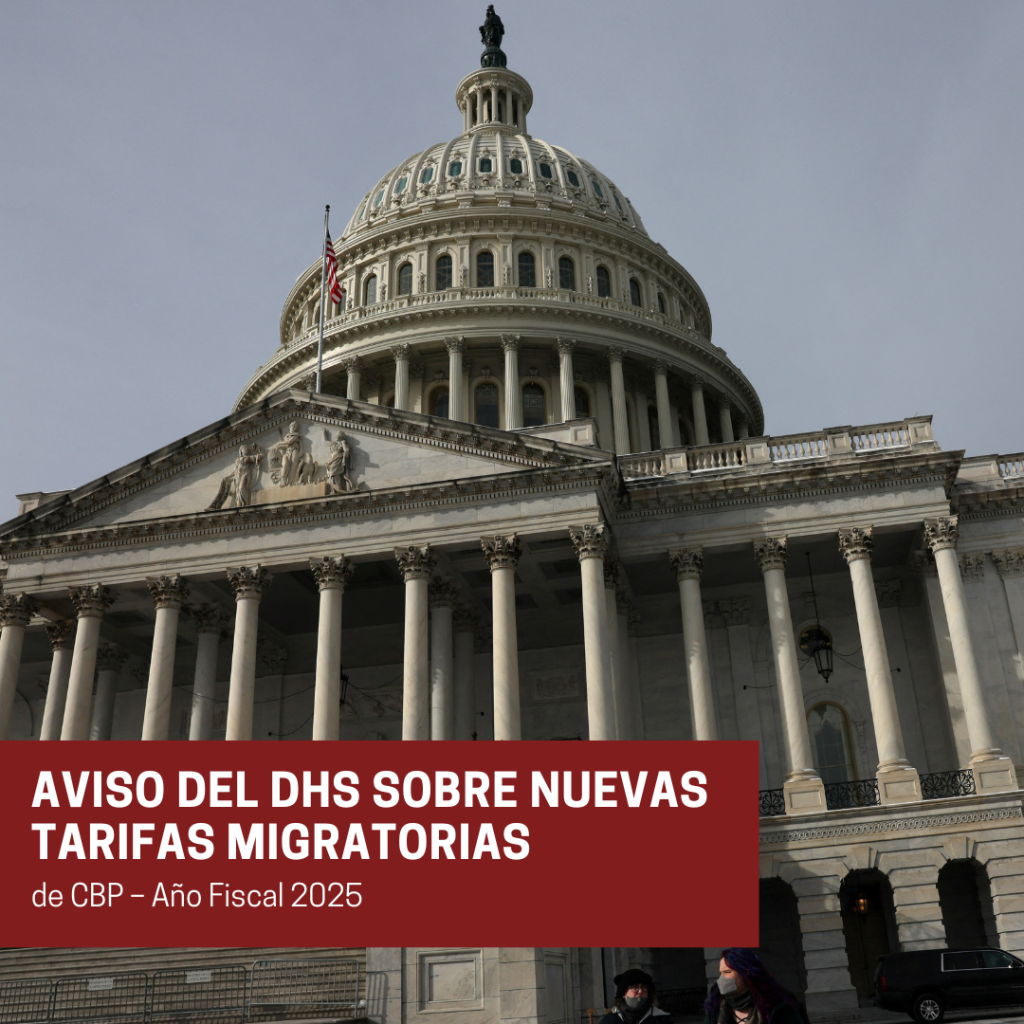 Aviso del DHS sobre nuevas tarifas migratorias