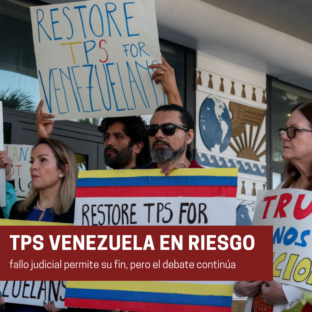 TPS Venezuela en riesgo: fallo judicial permite su fin