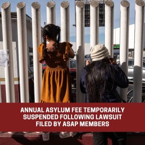 The annual asylum fee temporarily suspended following lawsuit