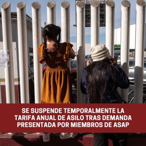 Se suspende temporalmente la tarifa anual de asilo tras demanda