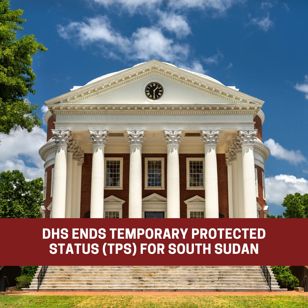 DHS cancels Temporary Protected Status (TPS) for South Sudan