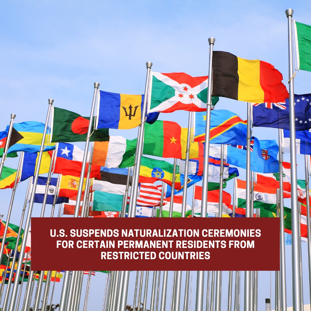 The United States Suspends Naturalization Ceremonies