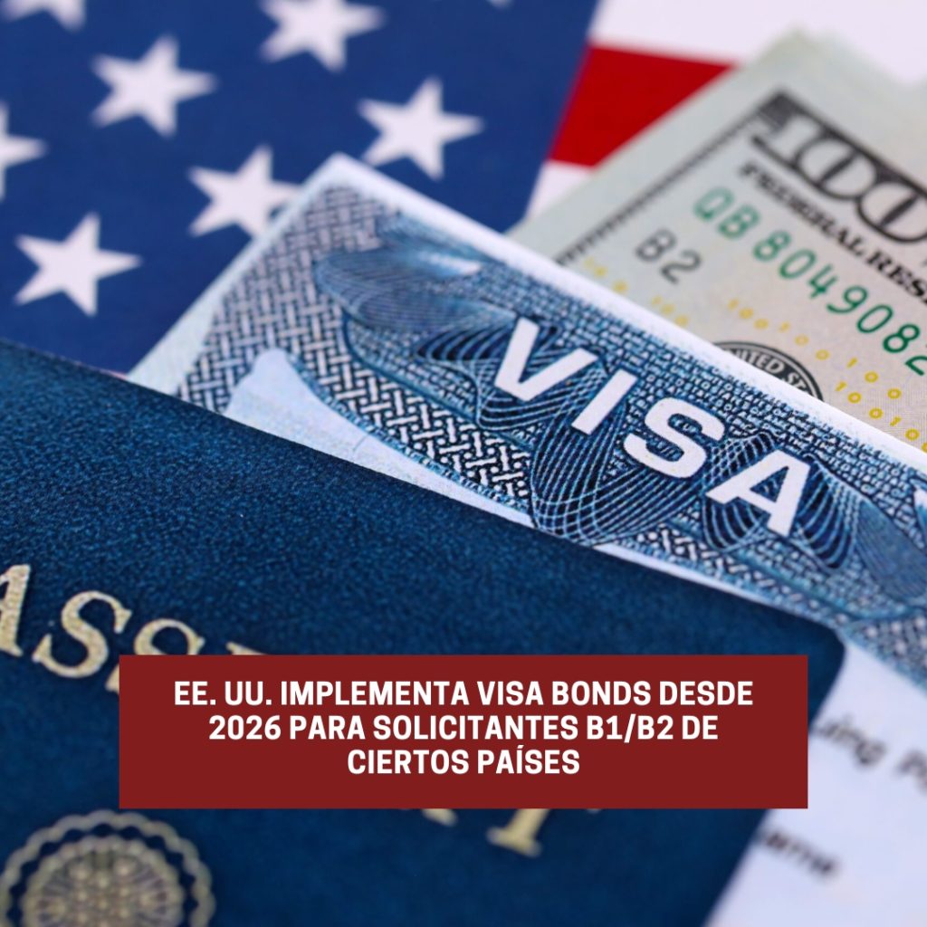 EE. UU. implementa visa bonds desde 2026 para solicitantes